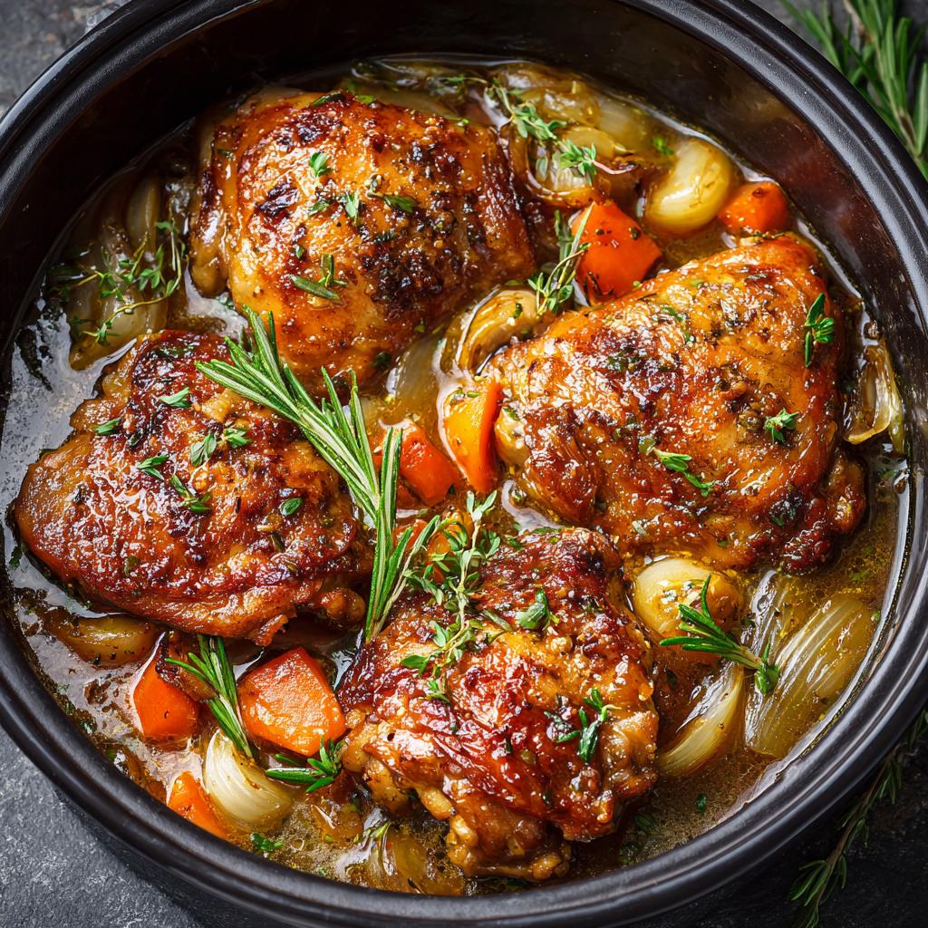 Langsam gegarte Hähnchenkeulen