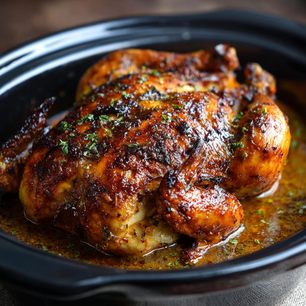 Langsam gegartes Hähnchen mit Honig und Knoblauch - detail 1