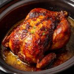 Langsam gegartes Hähnchen mit Honig und Knoblauch