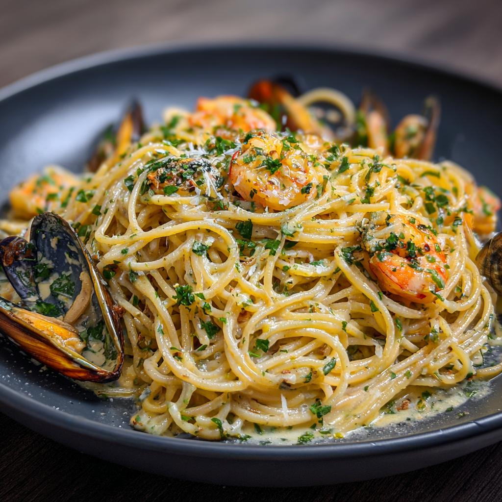 Meeresfrüchte-Pasta mit Sahnesauce