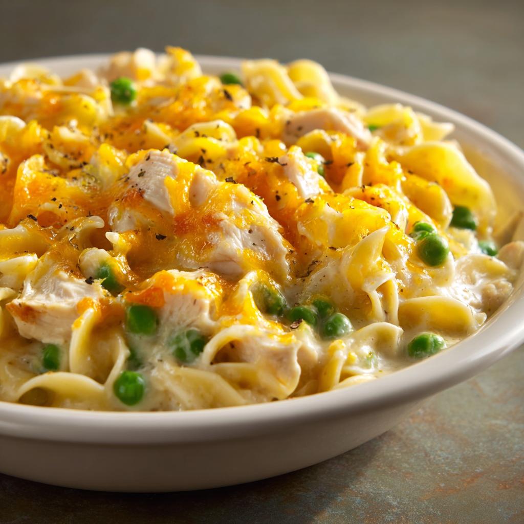 Nudelauflauf mit Hähnchen