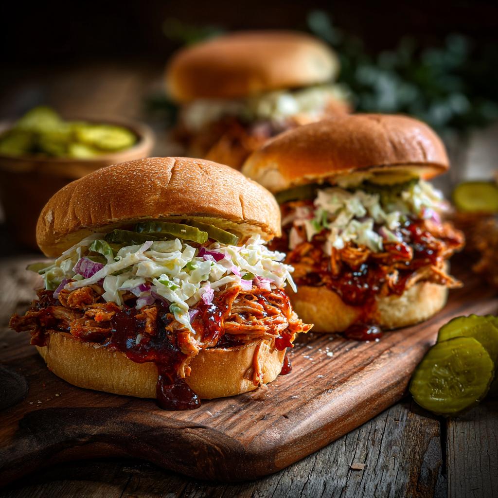 Pulled Chicken Sandwiches
