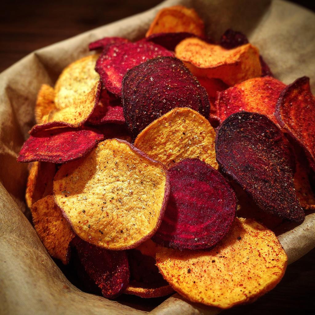 Rote Bete und Süßkartoffel Chips