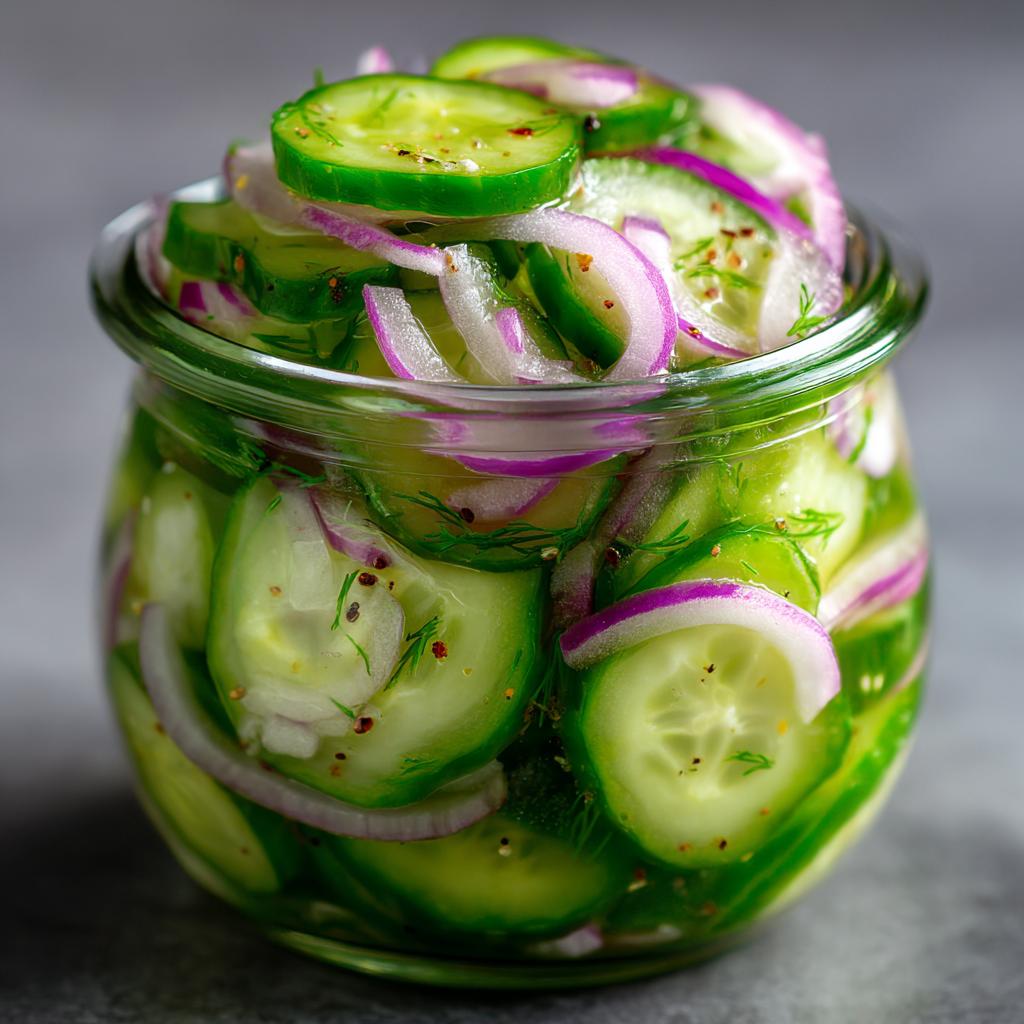 Schnell eingelegte Gurken und Zwiebeln - detail 1