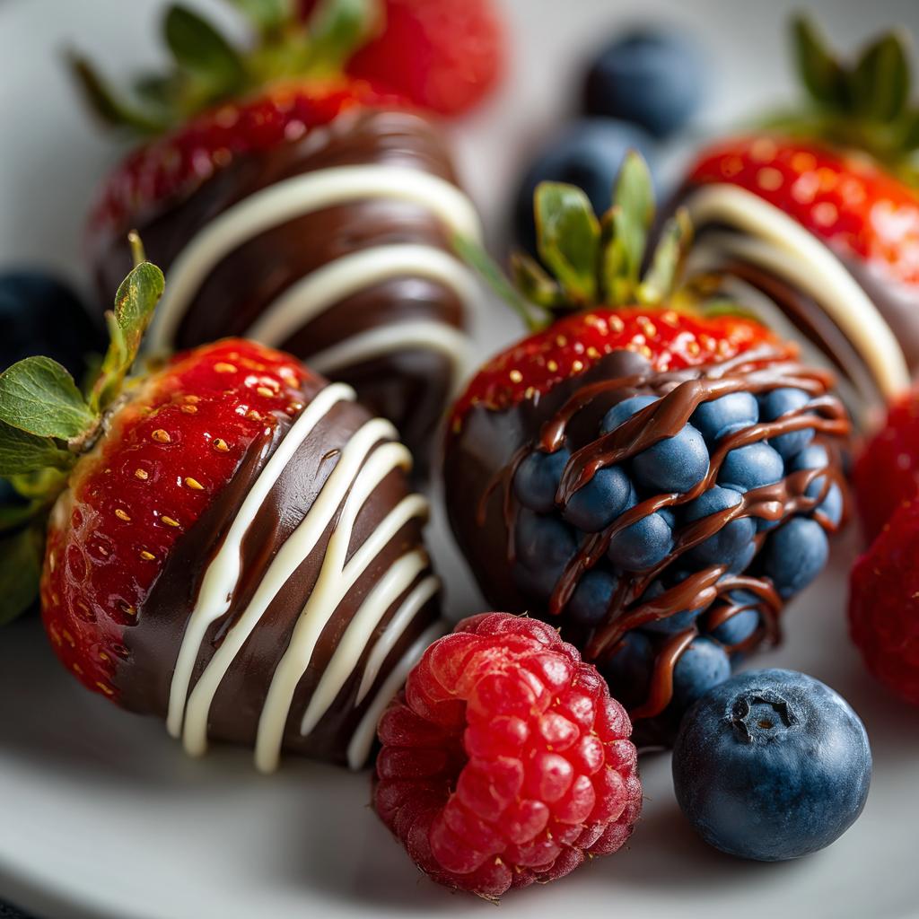 Schokoladenüberzogene Beeren