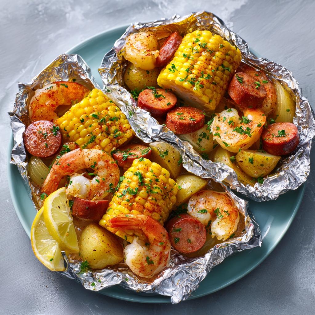 Shrimp Boil in Alufolie