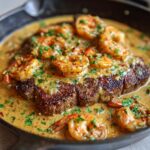 Sizzling Cajun Steak in Creamy Shrimp Sauce