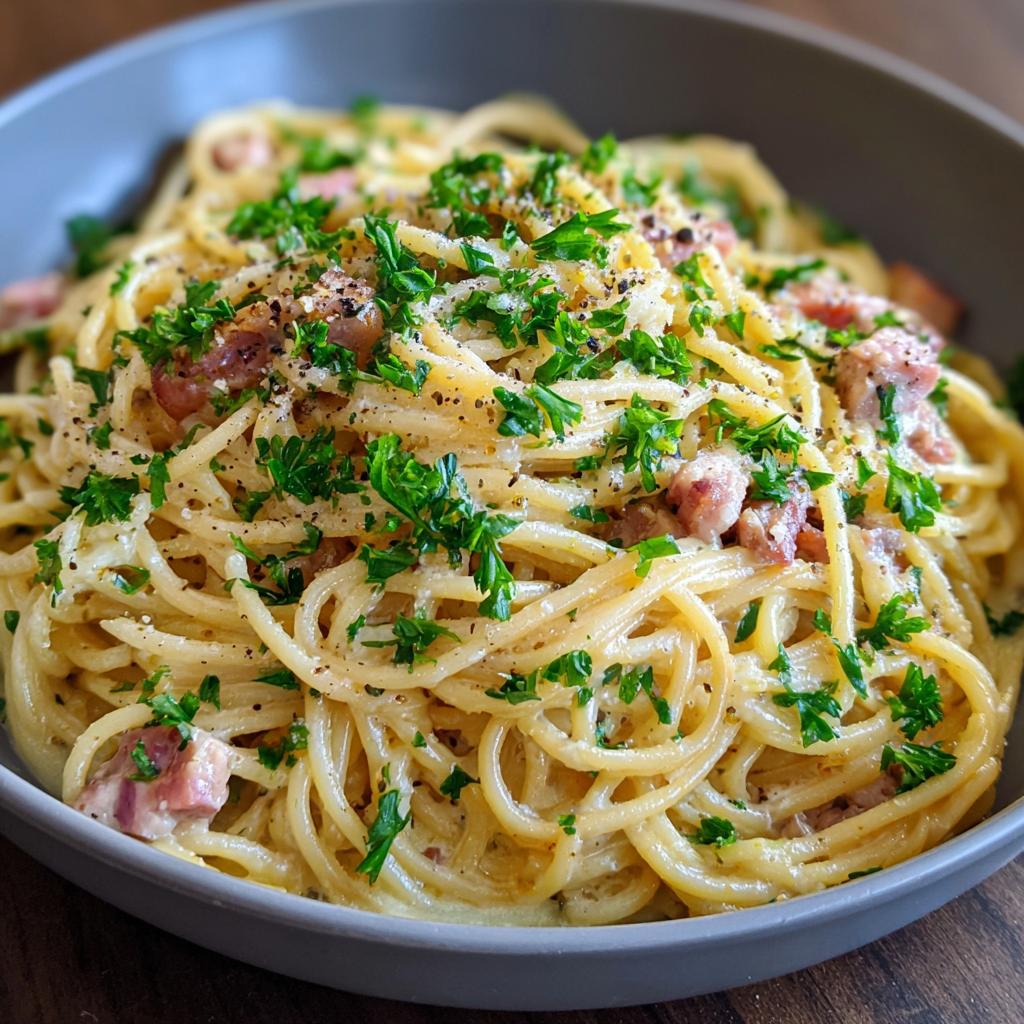 Spaghetti Carbonara mit Hühnchen