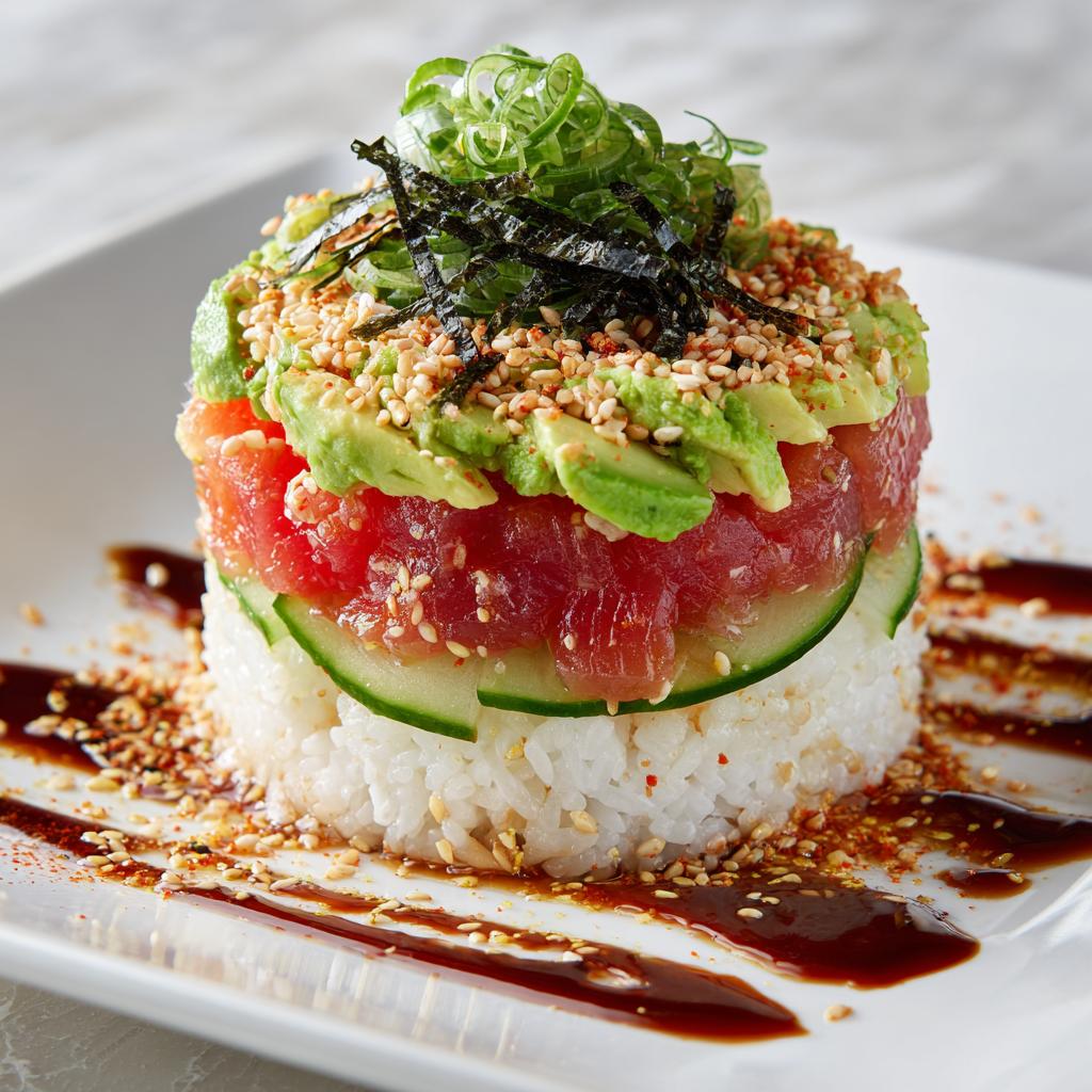Spicy Tuna Sushi Stack