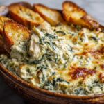 Spinat-Artischocken-Hühnchen-Dip
