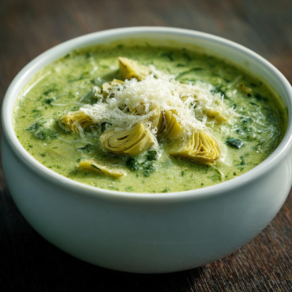 Spinat-Artischocken-Suppe