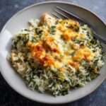 Spinat-Hühnchen-Reisauflauf