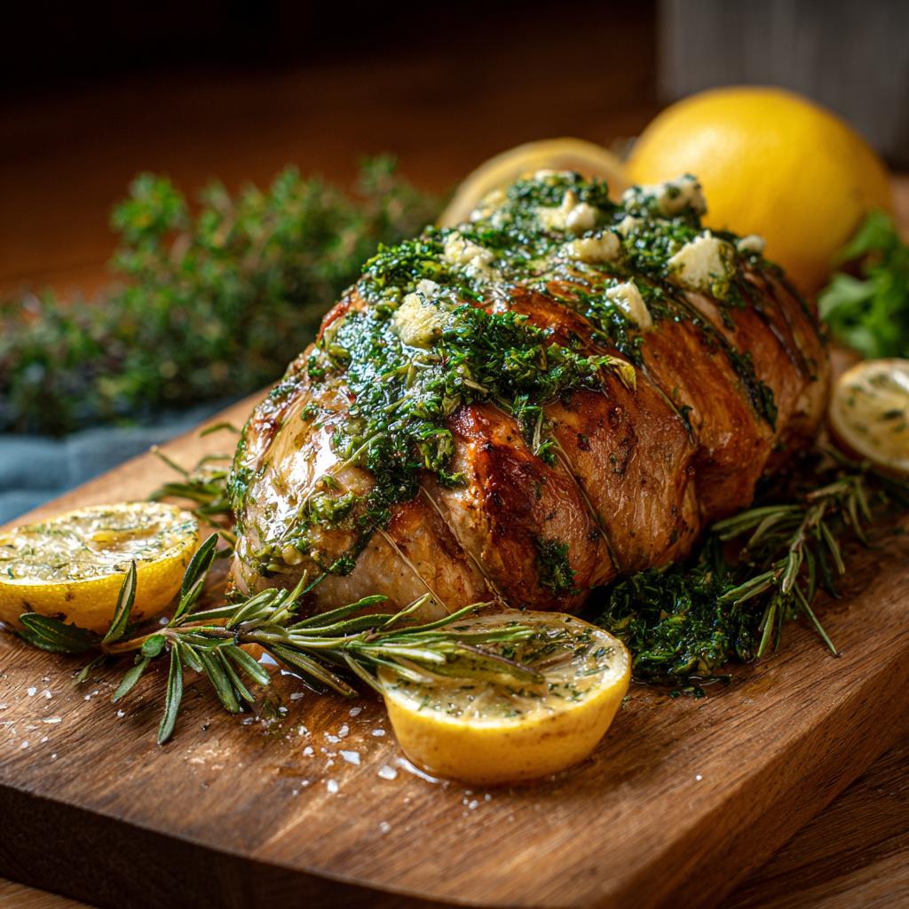 Weihnachtsbrathähnchen mit Kräuterbutter - detail 1