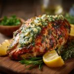 Weihnachtsbrathähnchen mit Kräuterbutter