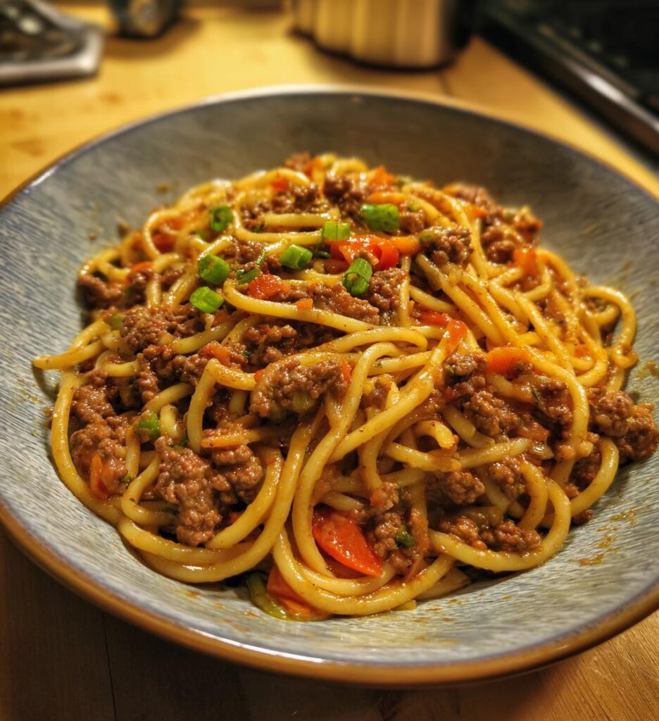 Nudel Hackfleisch Pfanne