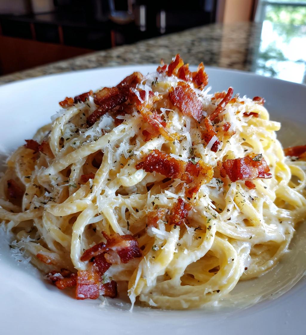Spaghetti Carbonara mit Sahne