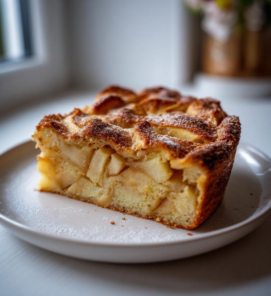 Apfelkuchen mit Zimt und Zucker