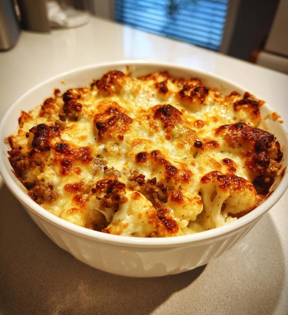 Blumenkohl-Auflauf mit Hackfleisch