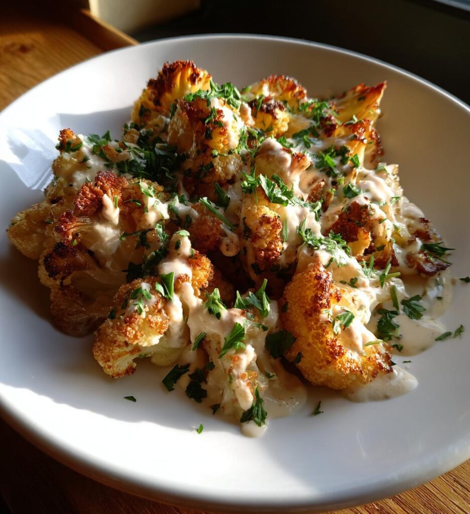 Blumenkohl-Salat mit Tahini-Dressing