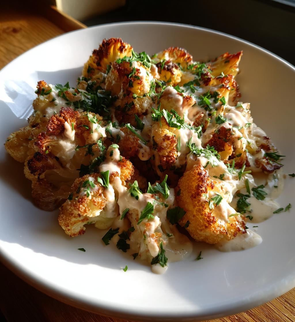 Blumenkohl-Salat mit Tahini-Dressing