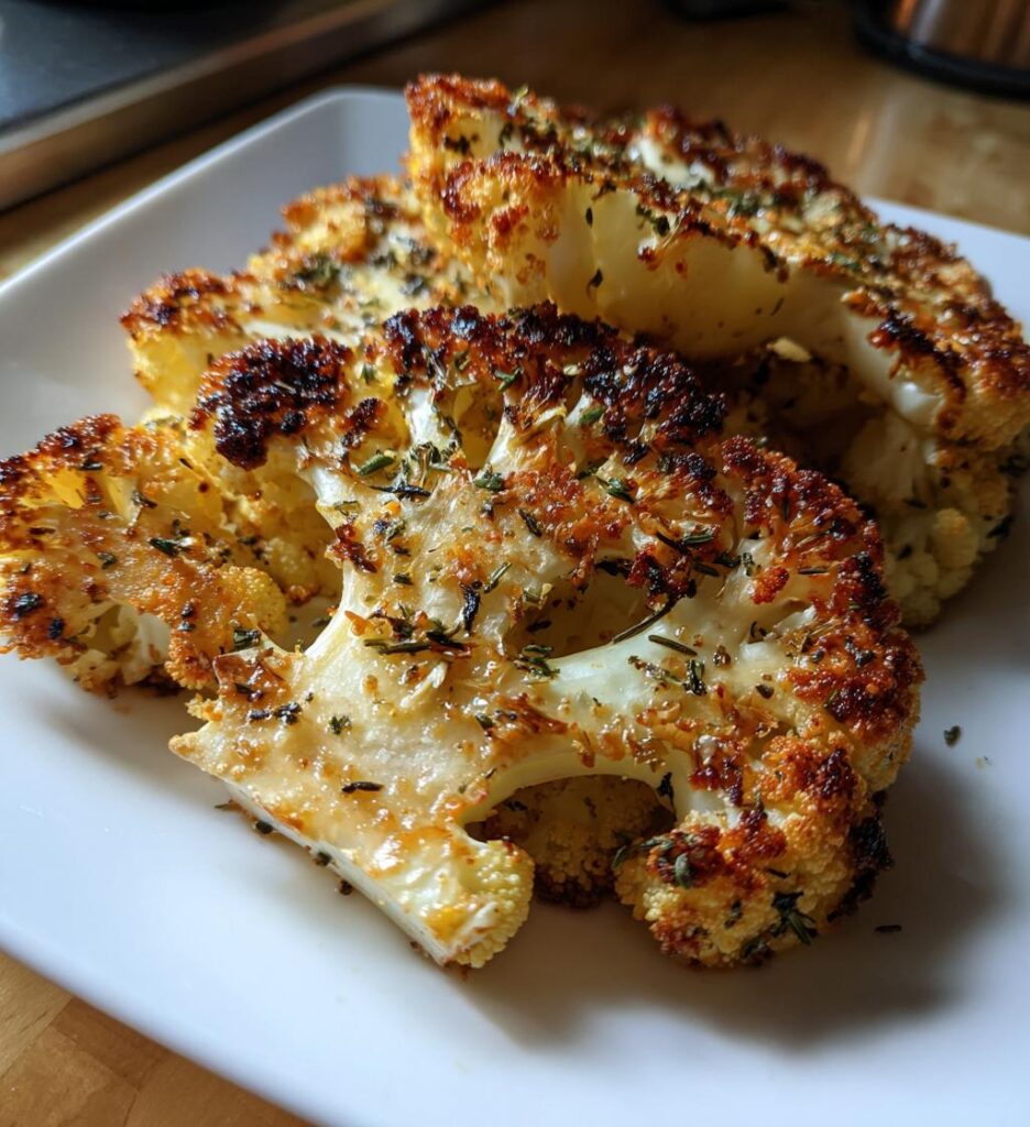 Blumenkohl-Steaks mit Kräutern