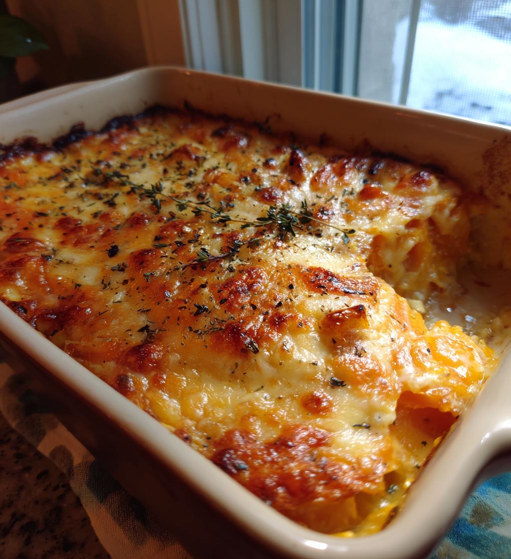 Butternut-Kürbis-Auflauf mit Käse