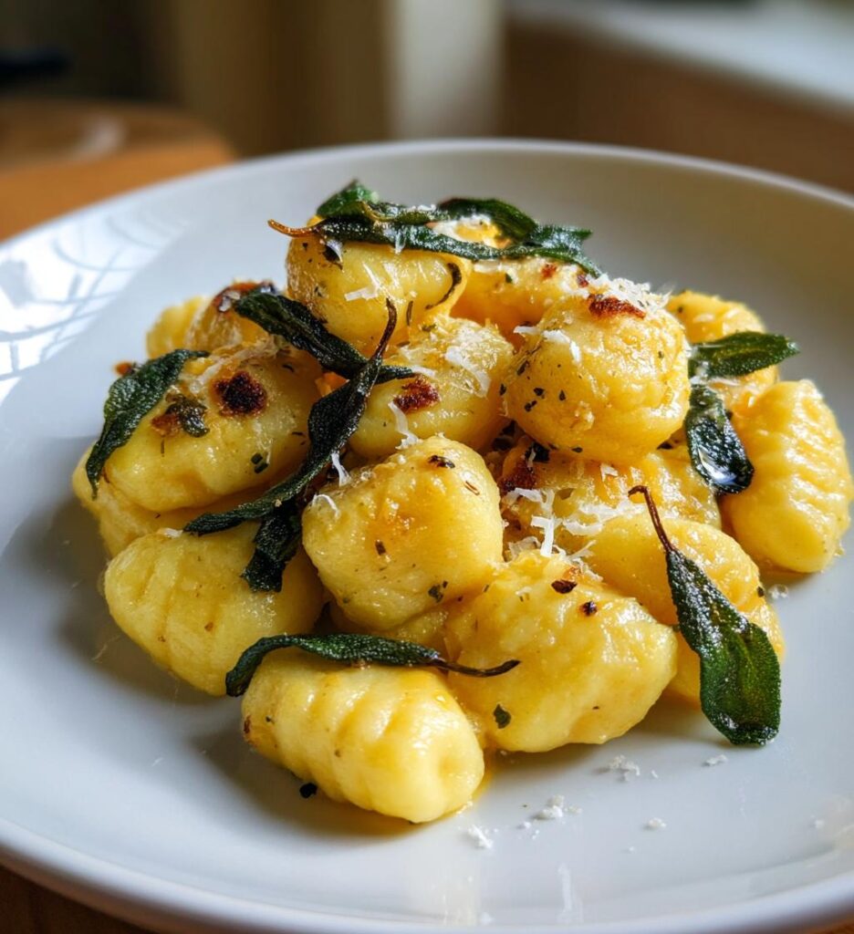 Butternut-Kürbis-Gnocchi mit Salbeibutter