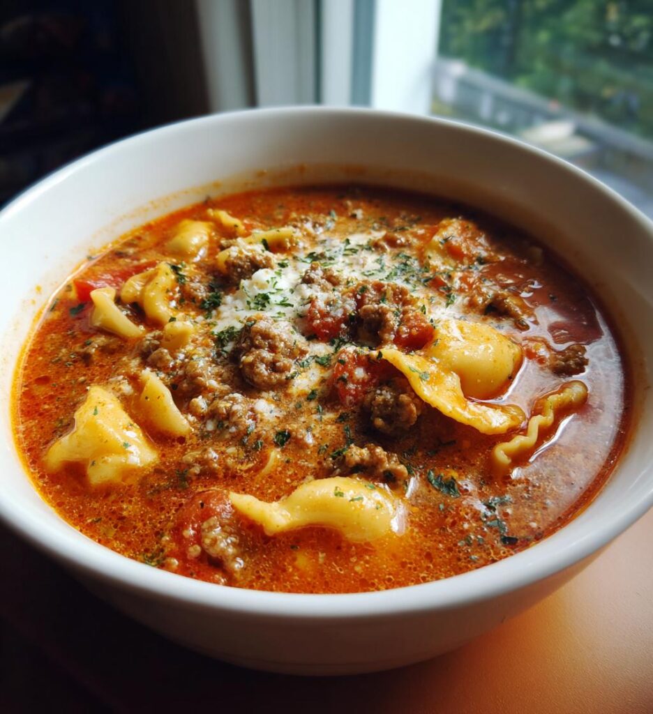 Cremige Lasagna-Suppe