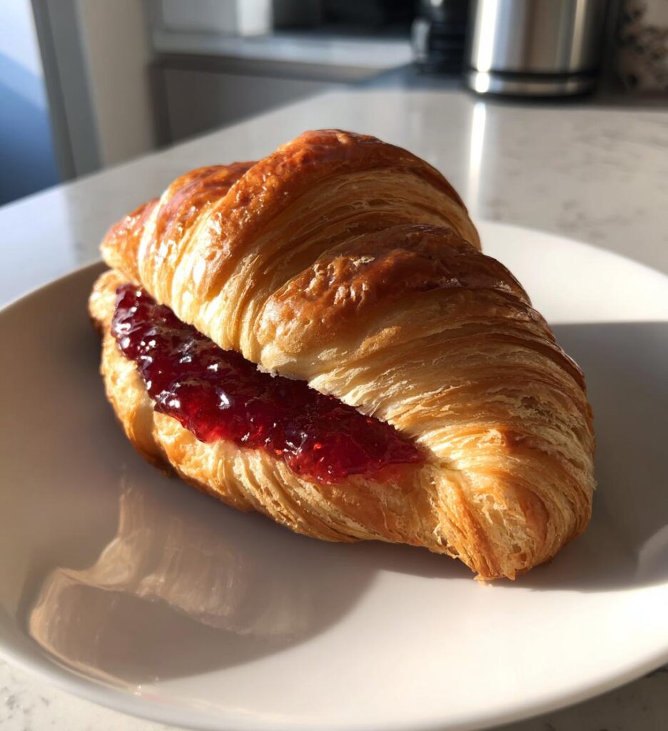 Croissant mit Marmelade
