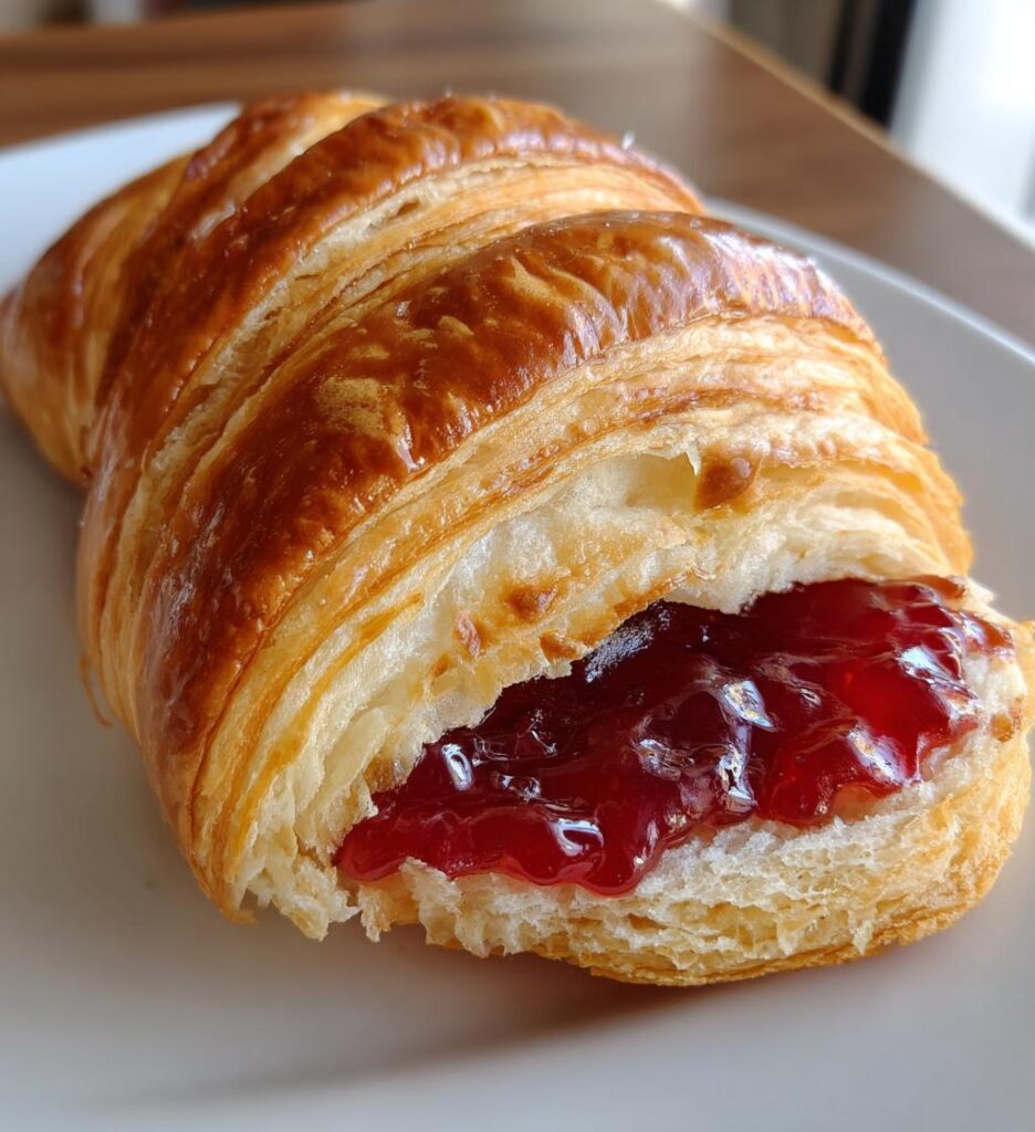 Croissant mit Marmelade