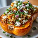 Gefüllter Butternut Kürbis mit Quinoa und Feta (Stuffed Butternut Squash with Quinoa and Feta)