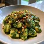 Gnocchi mit Pesto und Pinienkernen