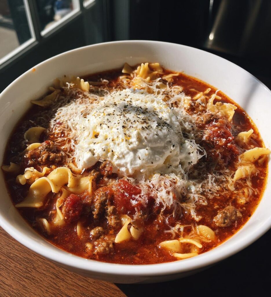 Klassische Lasagna-Suppe