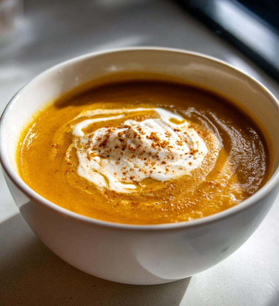 Kürbissuppe klassisch mit Sahne