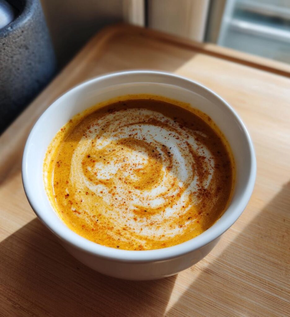 Kürbissuppe mit Apfel und Karotte