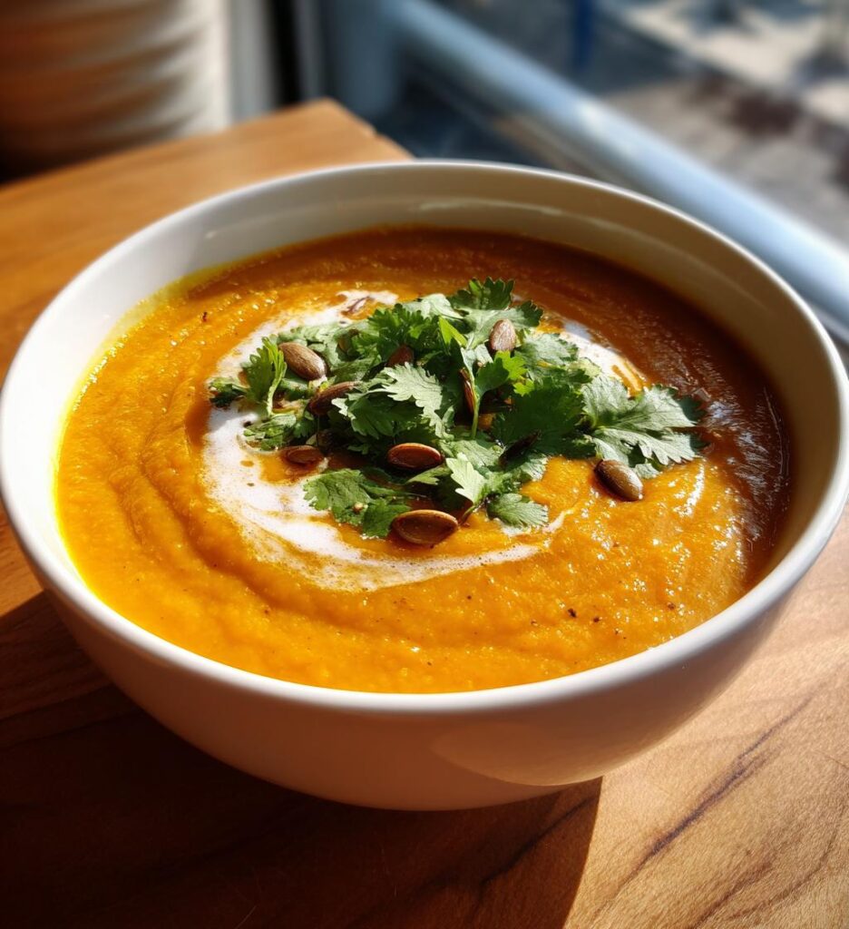 Kürbissuppe vegan mit Curry