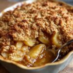 Langsam gegarter Apfelcrisp