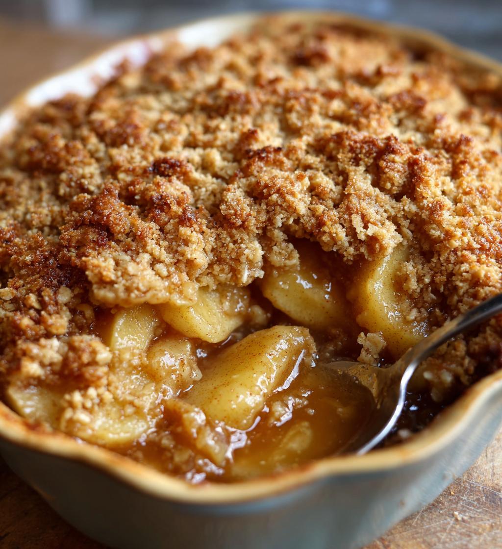 Langsam gegarter Apfelcrisp