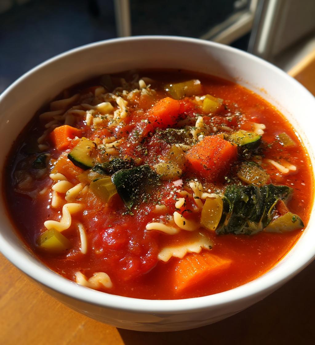 Lasagna-Suppe mit Gemüse