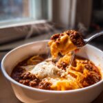 Lasagna-Suppe mit Rindfleisch