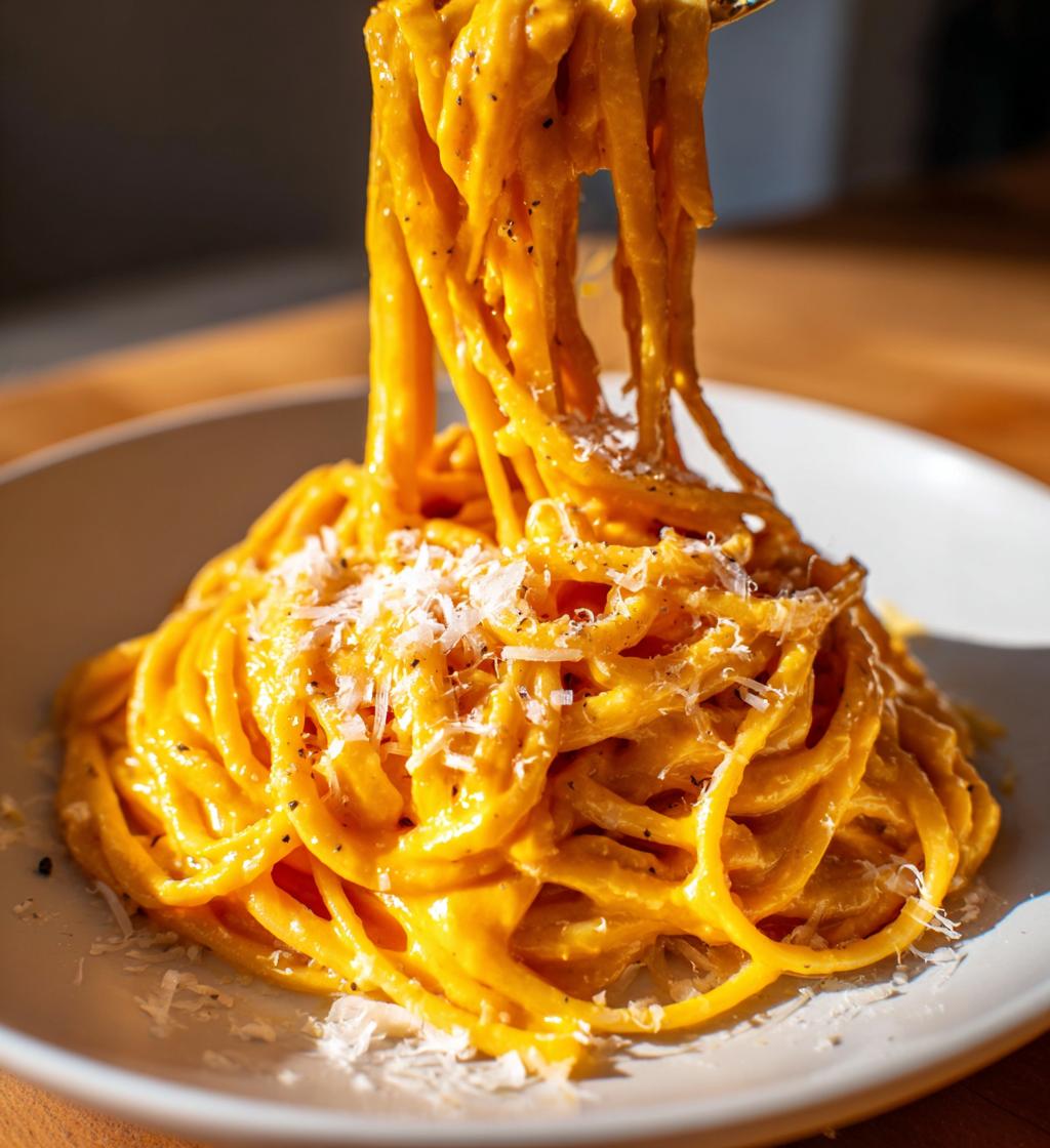 Pasta mit Butternut-Kürbis-Sauce