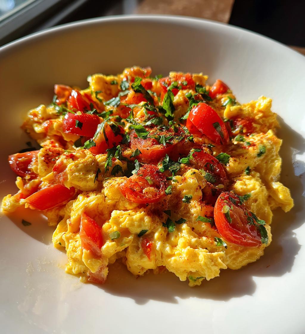 Rührei mit Tomaten und Kräutern