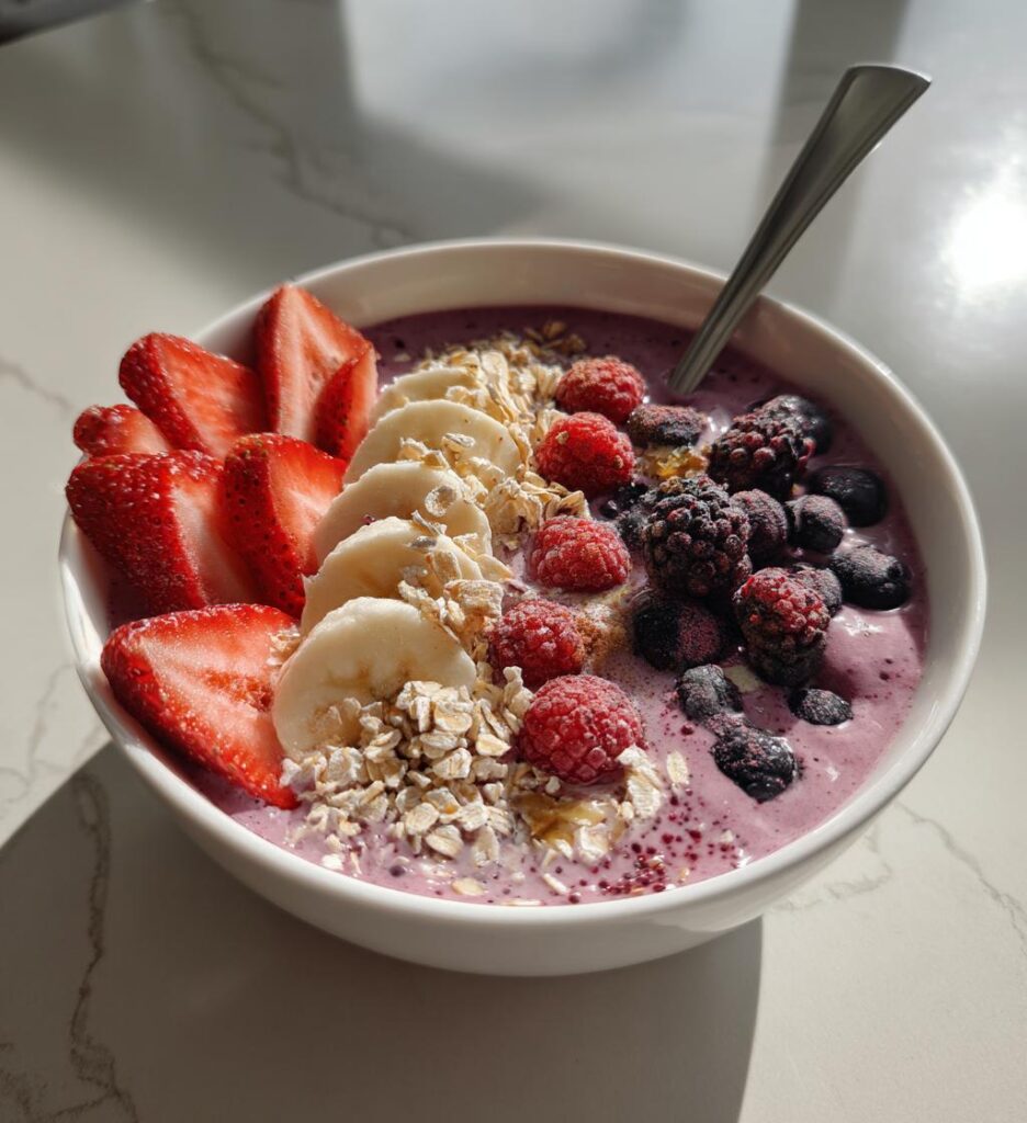 Smoothie Bowl mit Beeren