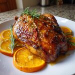 Weihnachtsente mit Orangen