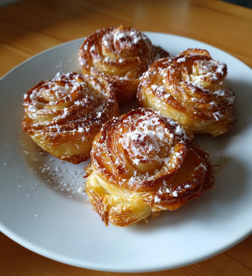 apfelrosen mit blaetterteig einfaches rezept fuer genussmomente