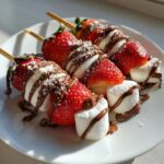 erdbeer puefferchen spiesse mit nutella