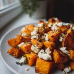 gebackener kuerbis mit feta