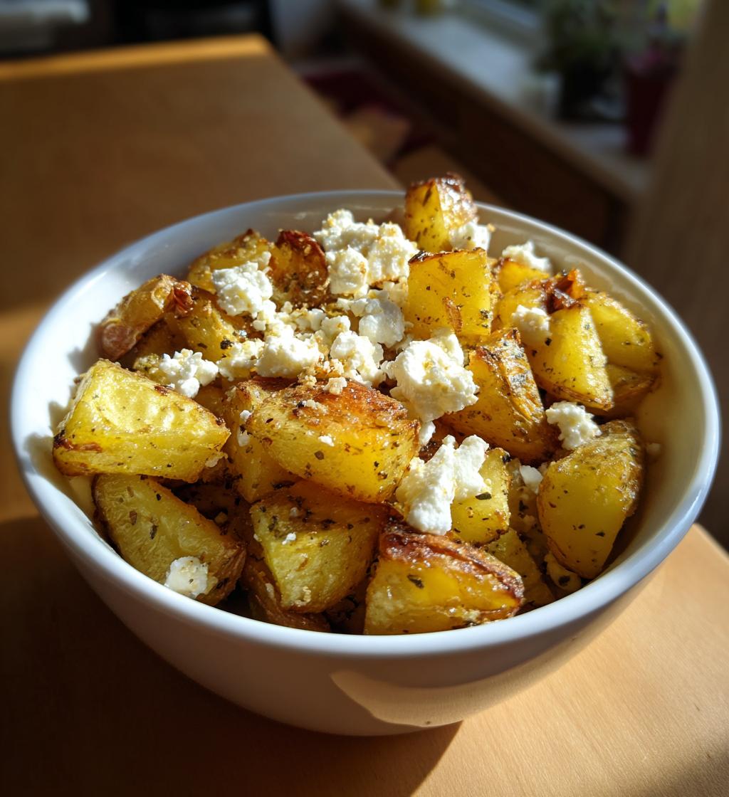 geroestete bratkartoffeln mit fetakaese