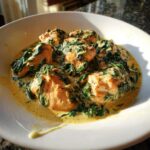 lachs sahne sosse mit spinat