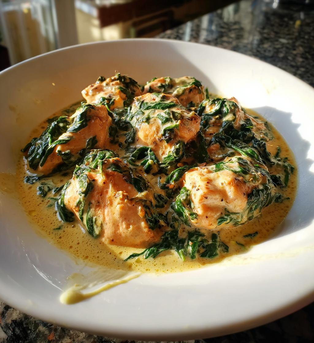 lachs sahne sosse mit spinat